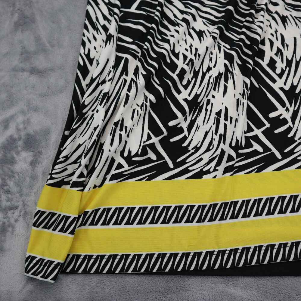 Blooming Rose Dress Womens XL Black White Casual Lightweight Short Sleeve Beaded - Picture 7 of 15